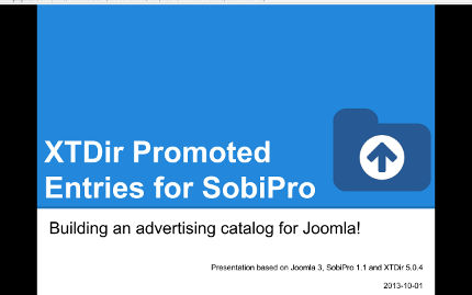 XTDir Promoted Entries - Building an advertising catalog for Joomla!
