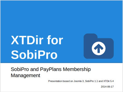 XTDir for SobiPro Recipe: Sobipro and PayPlans Membership Management